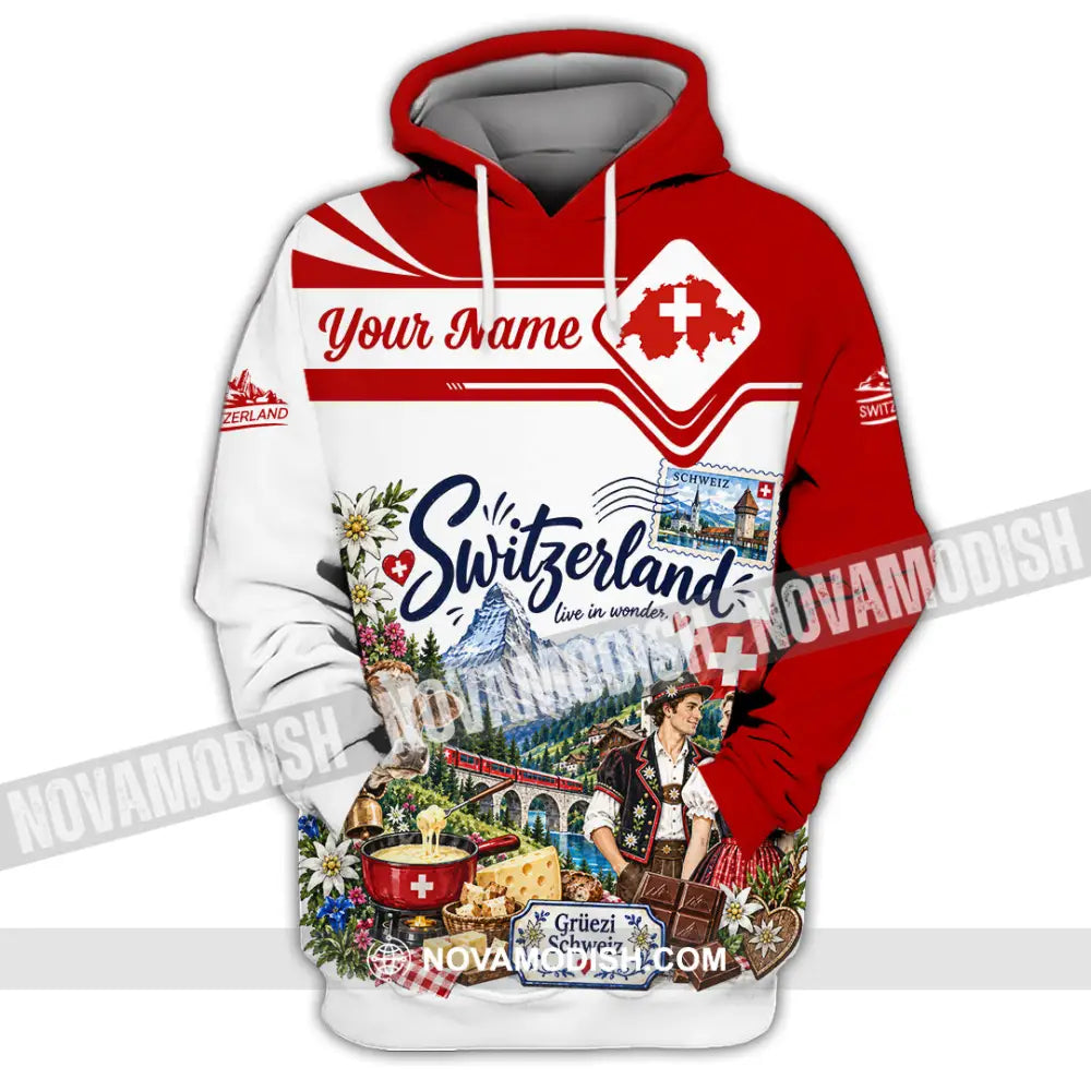 Unisex Shirt - Custom Switzerland Shirt - Hoodie / S - T-shirt