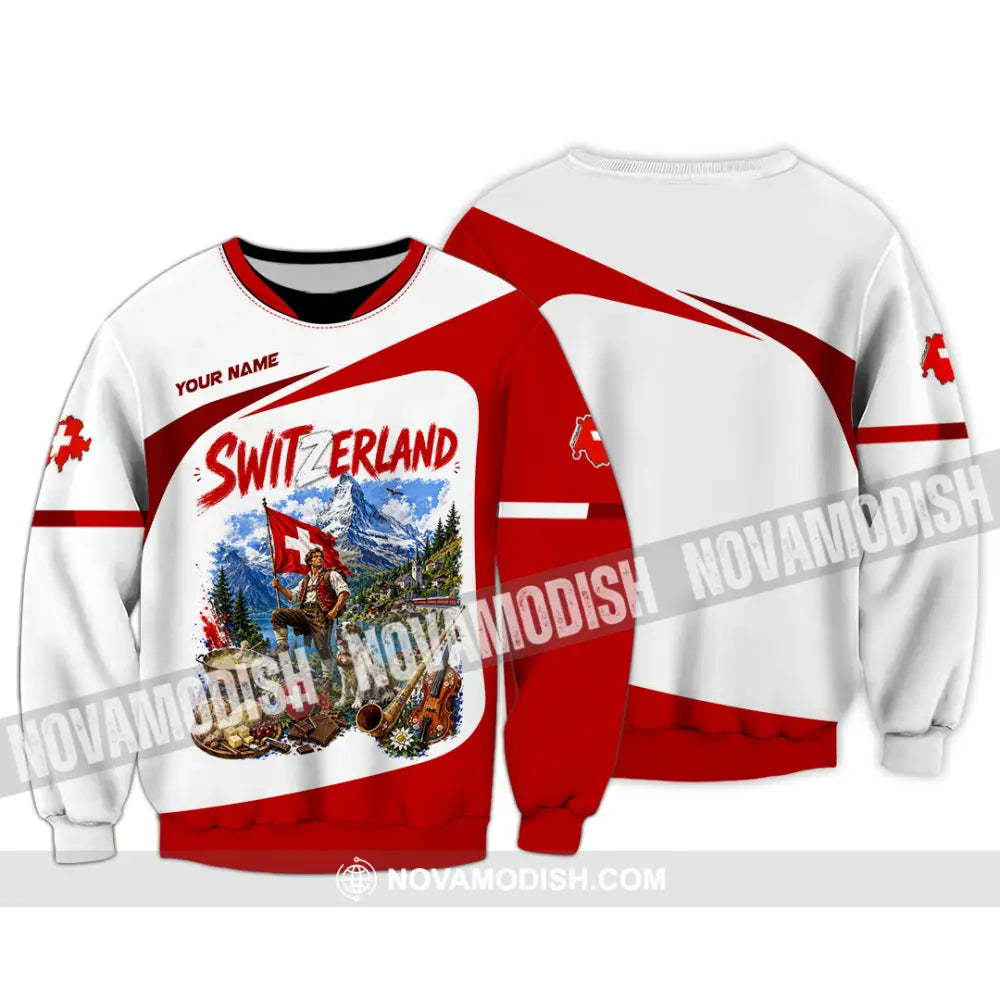 Unisex Shirt - Custom Switzerland Shirt - Long Sleeve / S - T-shirt