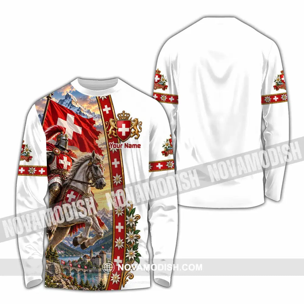 Unisex Shirt - Custom Switzerland Shirt - Long Sleeve Shirt / S - T-shirt