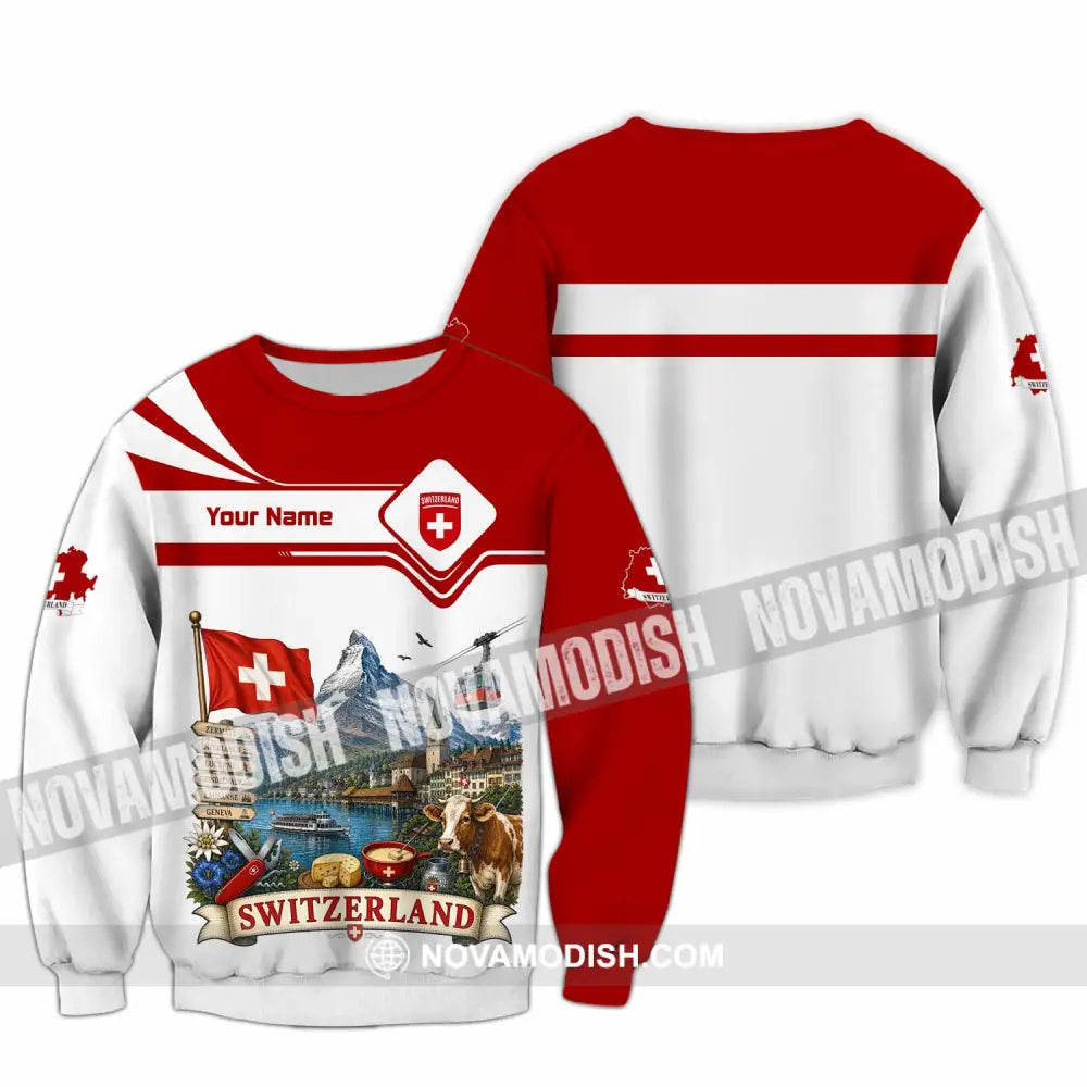 Unisex Shirt - Custom Switzerland Shirt - Long Sleeve / S - T-shirt