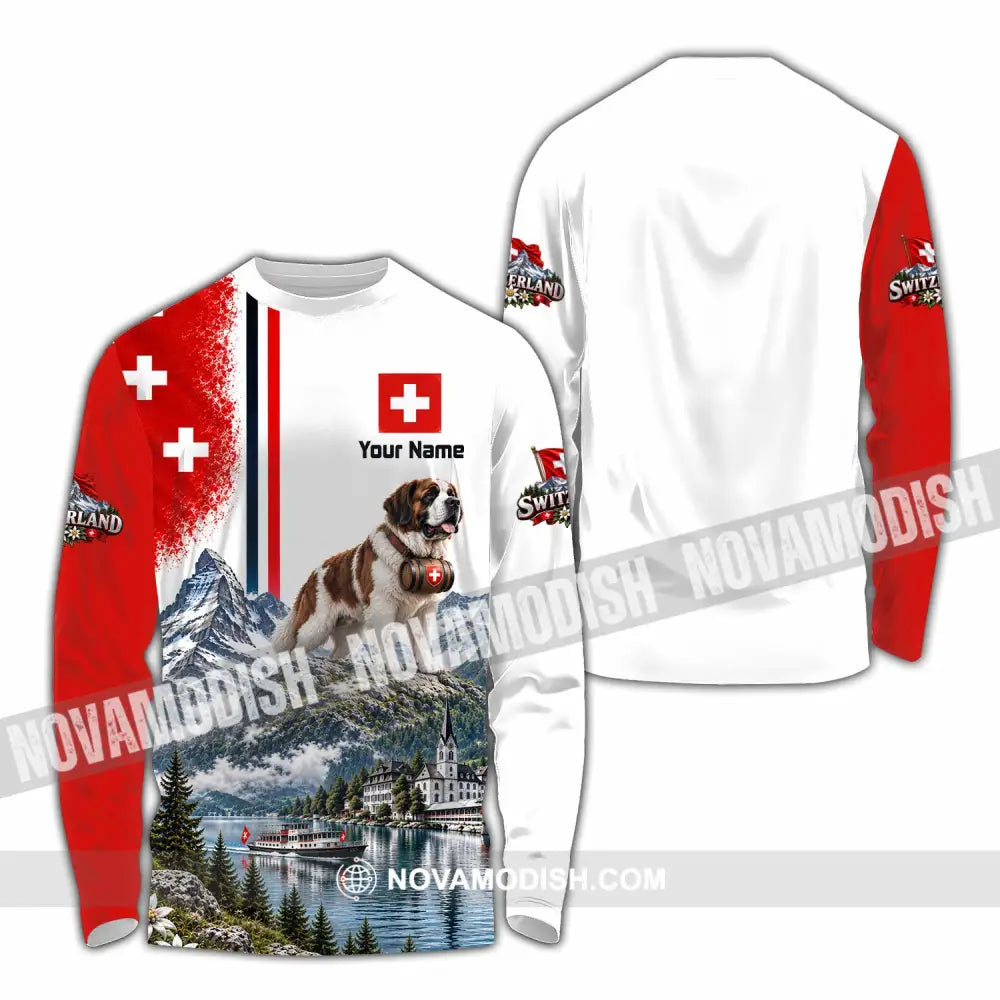 Unisex Shirt - Custom Switzerland Shirt - Long Sleeve Shirt / S - T-shirt