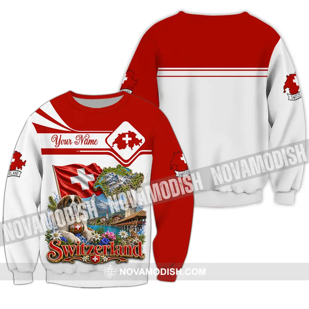 Unisex Shirt - Custom Switzerland Shirt - Long Sleeve / S - T-shirt