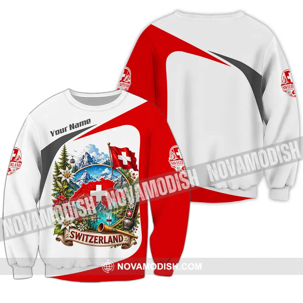 Unisex Shirt - Custom Switzerland Shirt - Long Sleeve / S - T-shirt