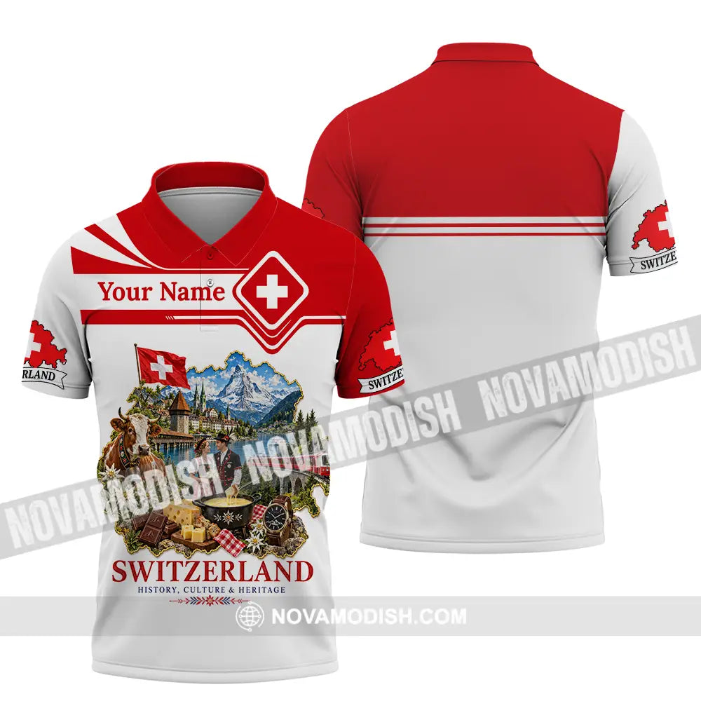 Unisex Shirt - Custom Switzerland Shirt - Polo Shirt / S - T-shirt