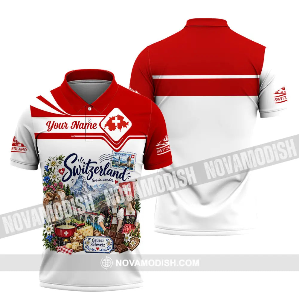 Unisex Shirt - Custom Switzerland Shirt - Polo Shirt / S - T-shirt