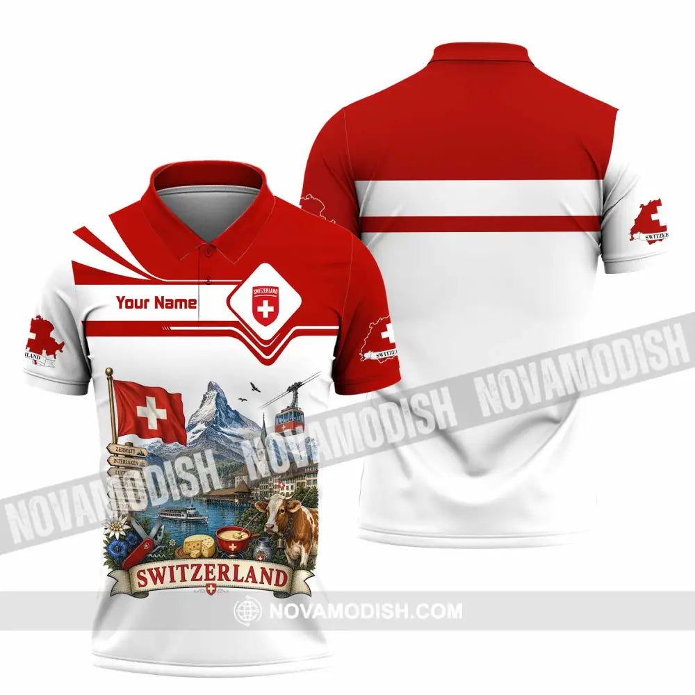 Unisex Shirt - Custom Switzerland Shirt - Polo Shirt / S - T-shirt
