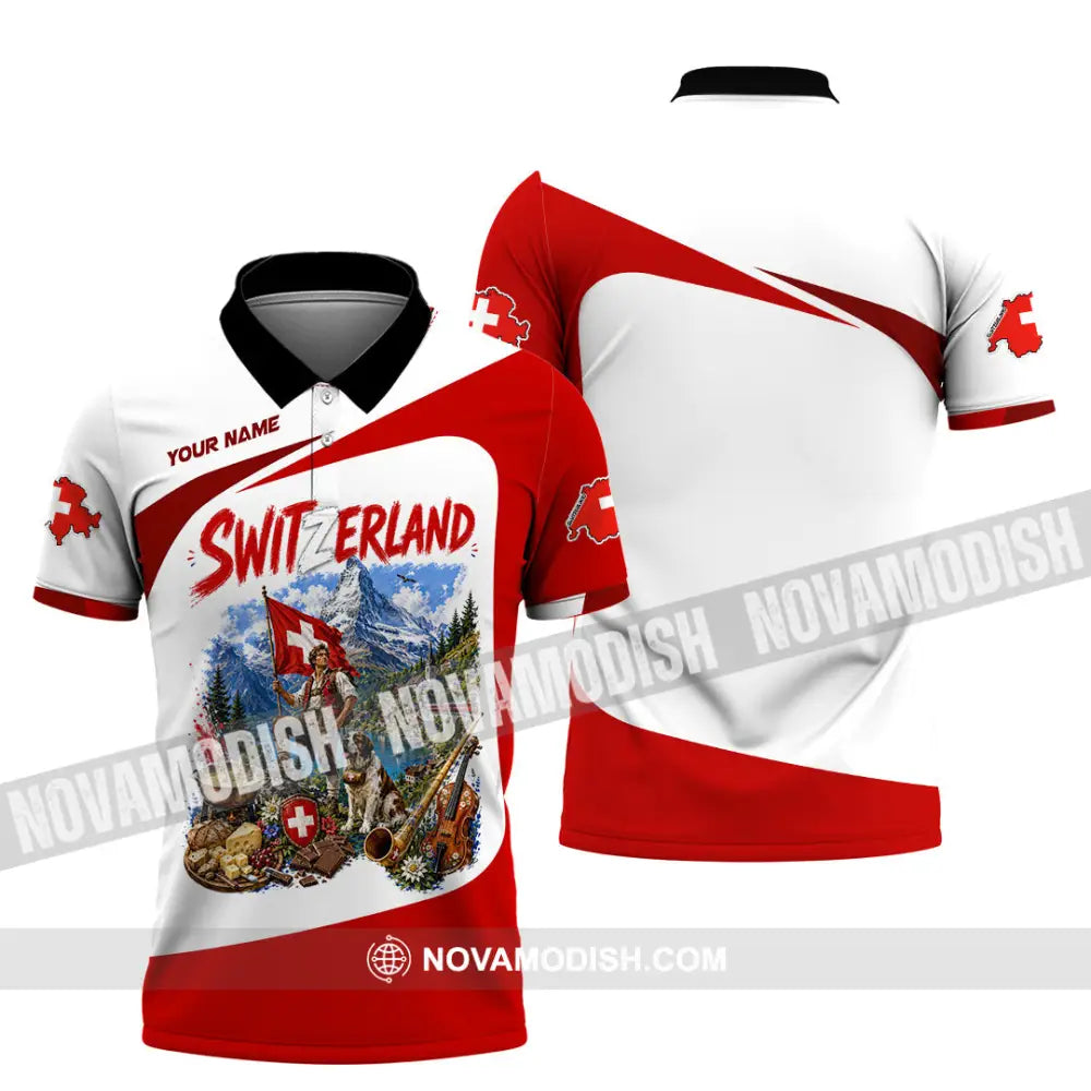Unisex Shirt - Custom Switzerland Shirt - Polo Shirt / S - T-shirt