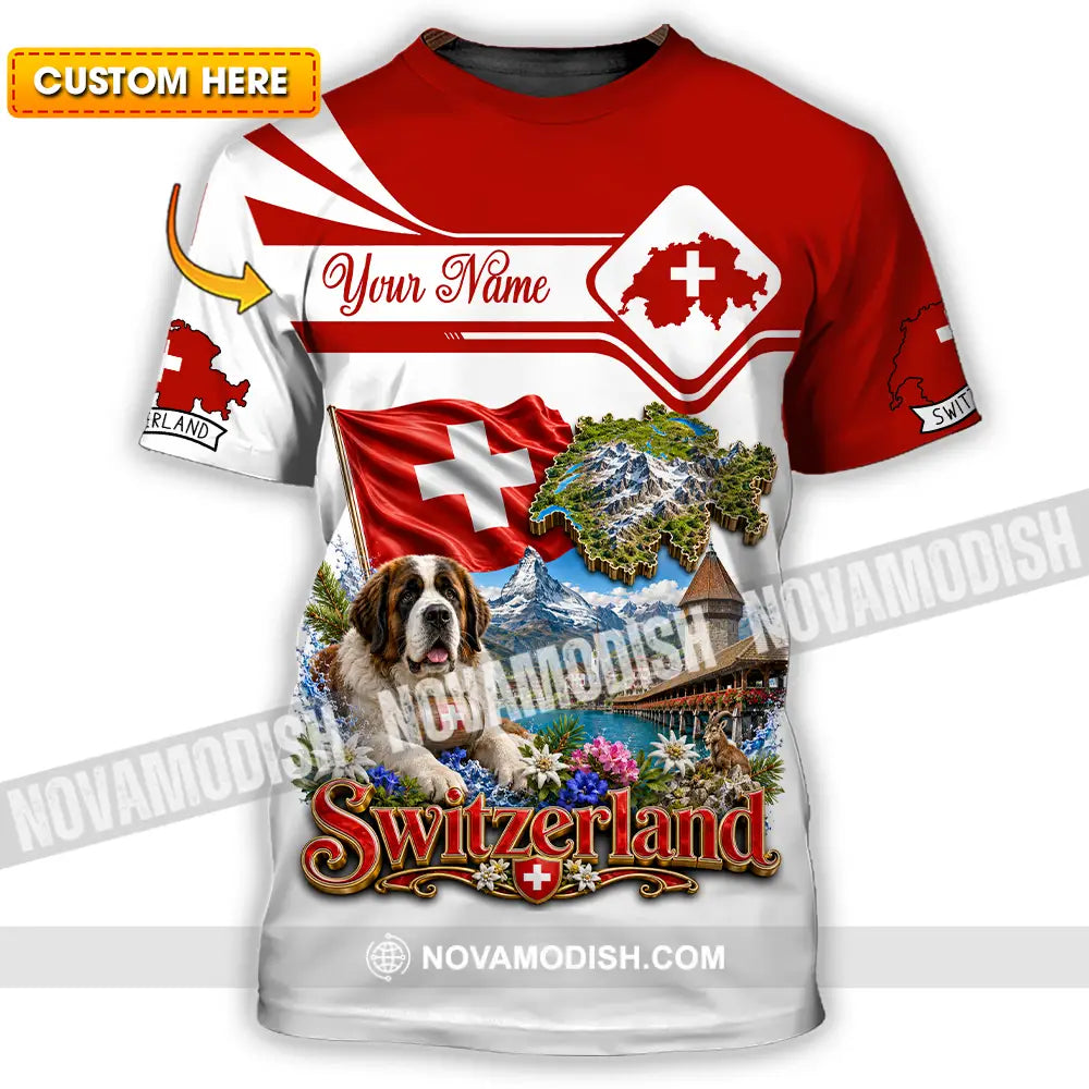 Unisex Shirt - Custom Switzerland Shirt - T-shirt