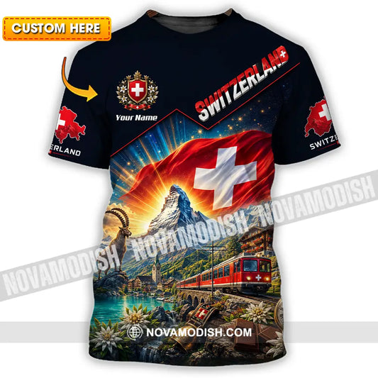 Unisex Shirt - Custom Switzerland Shirt - T-shirt