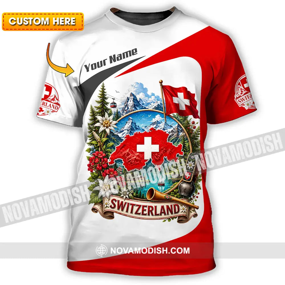 Unisex Shirt - Custom Switzerland Shirt - T-shirt