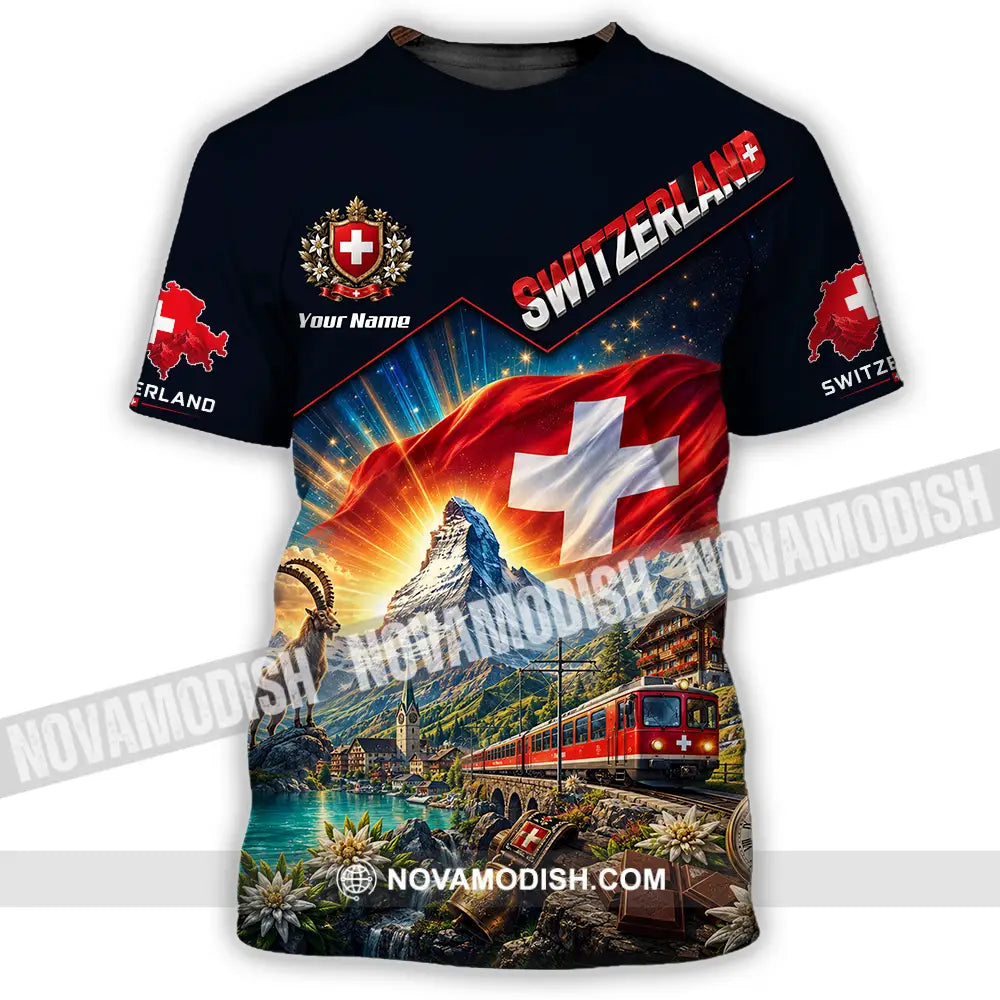 Unisex Shirt - Custom Switzerland Shirt - T-Shirt / S - T-shirt