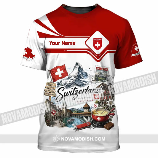 Unisex Shirt - Custom Switzerland Shirt - T-Shirt / S - T-shirt