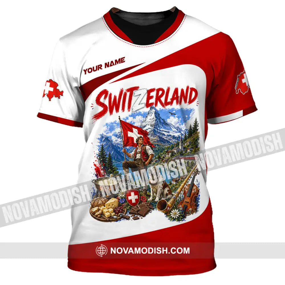 Unisex Shirt - Custom Switzerland Shirt - T-Shirt / S - T-shirt