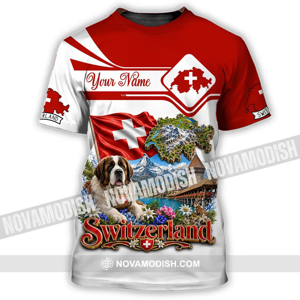 Unisex Shirt - Custom Switzerland Shirt - T-Shirt / S - T-shirt
