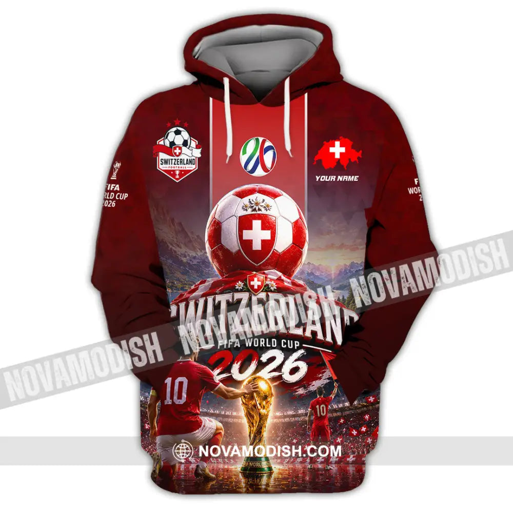 Unisex Shirt - Custom Switzerland World Cup 2026 Shirt - Hoodie / S - T-shirt