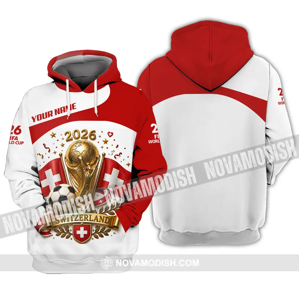 Unisex Shirt - Custom Switzerland World Cup 2026 Shirt - Hoodie / S - T-shirt
