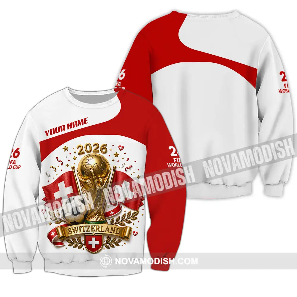 Unisex Shirt - Custom Switzerland World Cup 2026 Shirt - Long Sleeve / S - T-shirt
