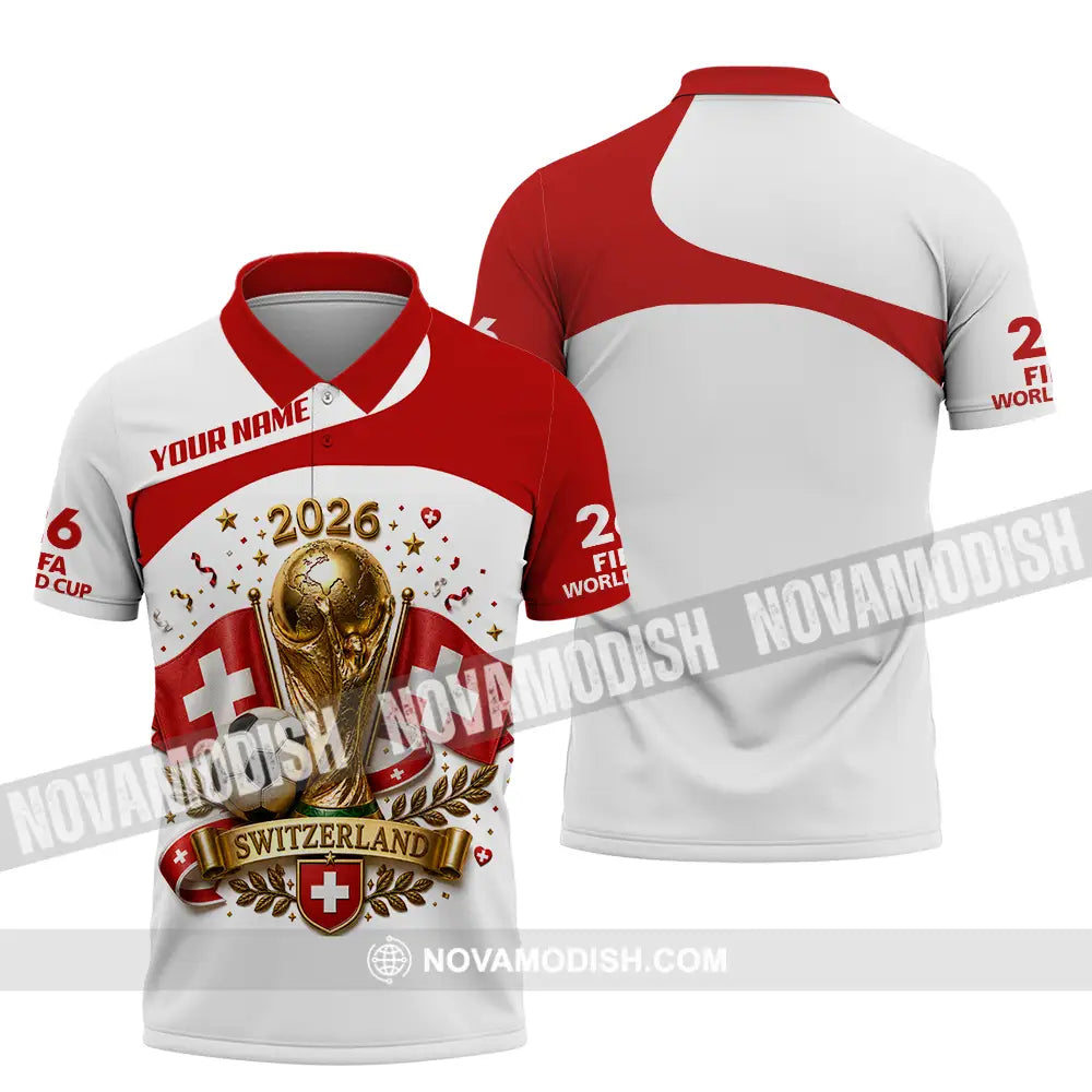 Unisex Shirt - Custom Switzerland World Cup 2026 Shirt - Polo Shirt / S - T-shirt
