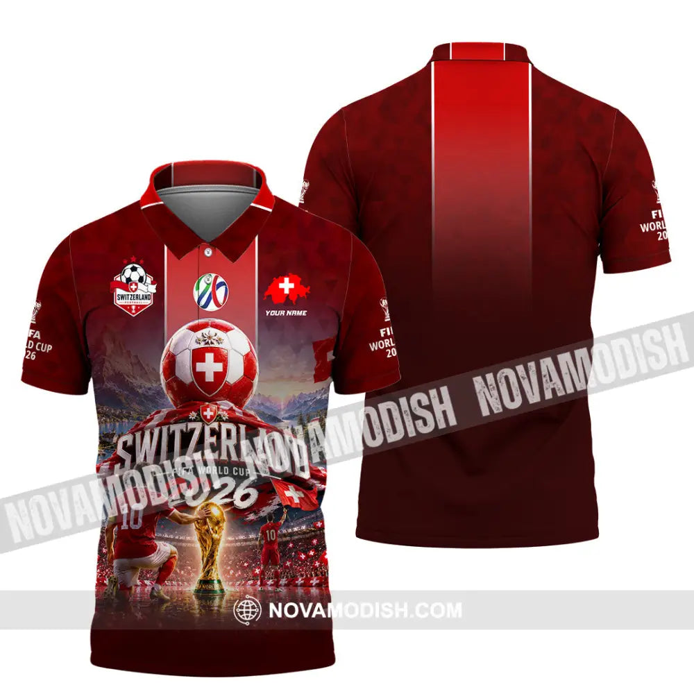Unisex Shirt - Custom Switzerland World Cup 2026 Shirt - Polo Shirt / S - T-shirt