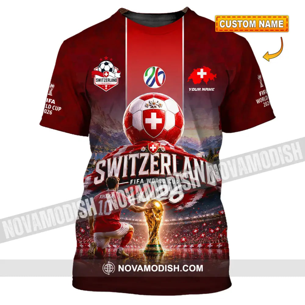 Unisex Shirt - Custom Switzerland World Cup 2026 Shirt - T-shirt