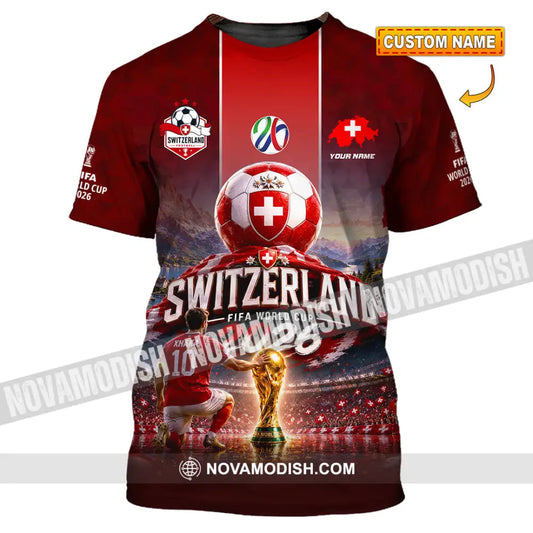 Unisex Shirt - Custom Switzerland World Cup 2026 Shirt - T-shirt