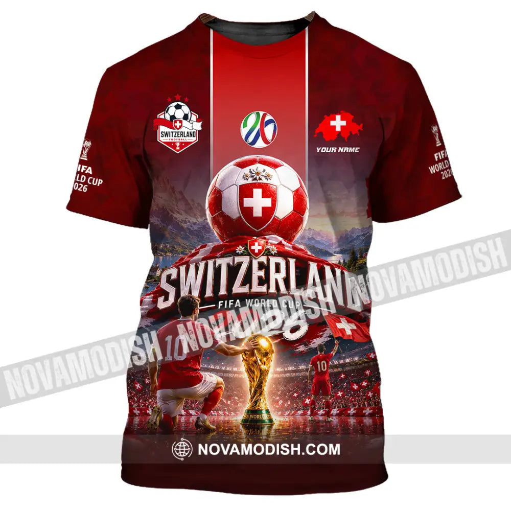 Unisex Shirt - Custom Switzerland World Cup 2026 Shirt - T-Shirt / S - T-shirt