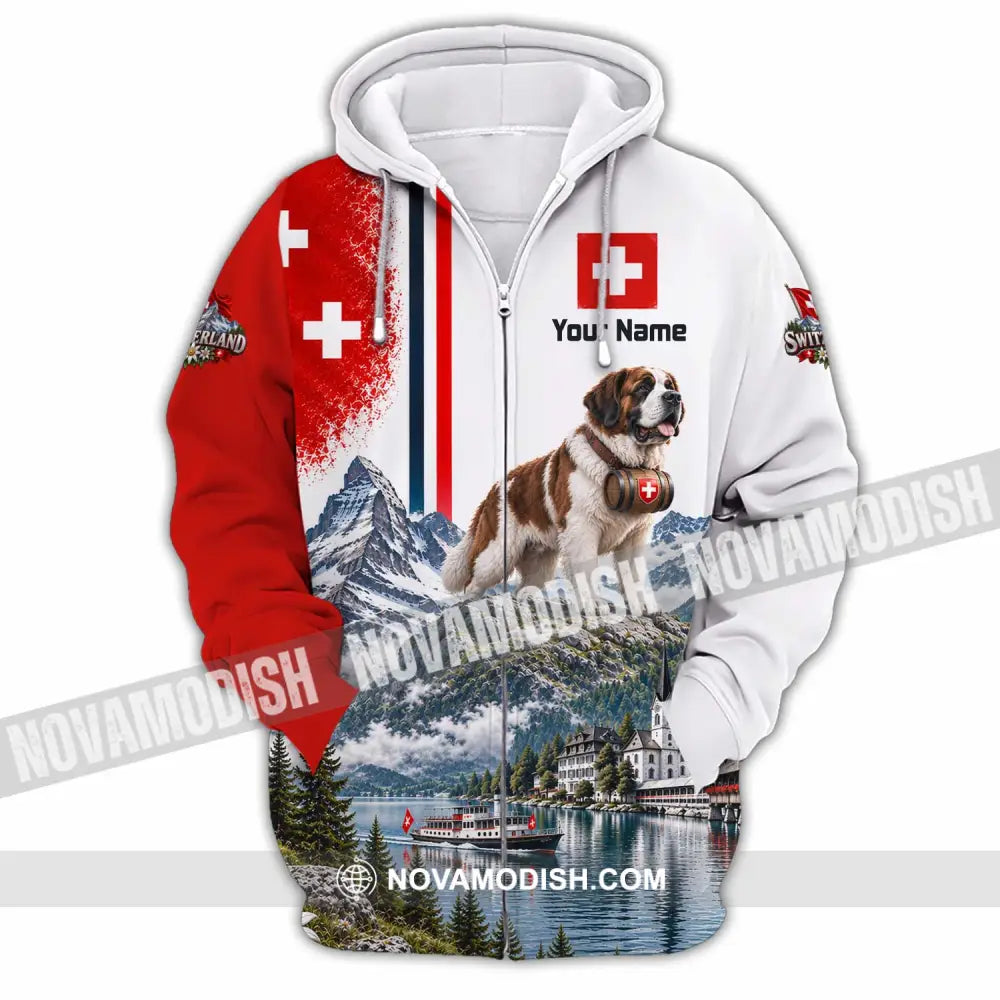 Unisex Shirt - Custom Switzerland Shirt - Zipper Hoodie / S - T-shirt
