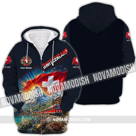 Unisex Shirt - Custom Switzerland Shirt - Zipper Hoodie / S - T-shirt