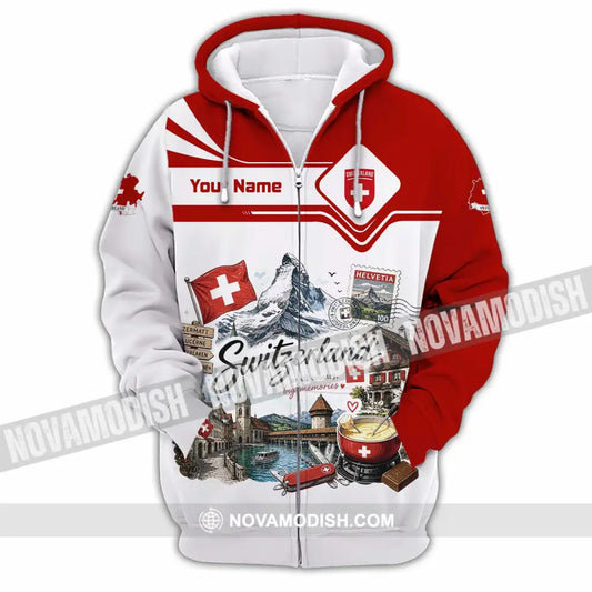 Unisex Shirt - Custom Switzerland Shirt - Zipper Hoodie / S - T-shirt