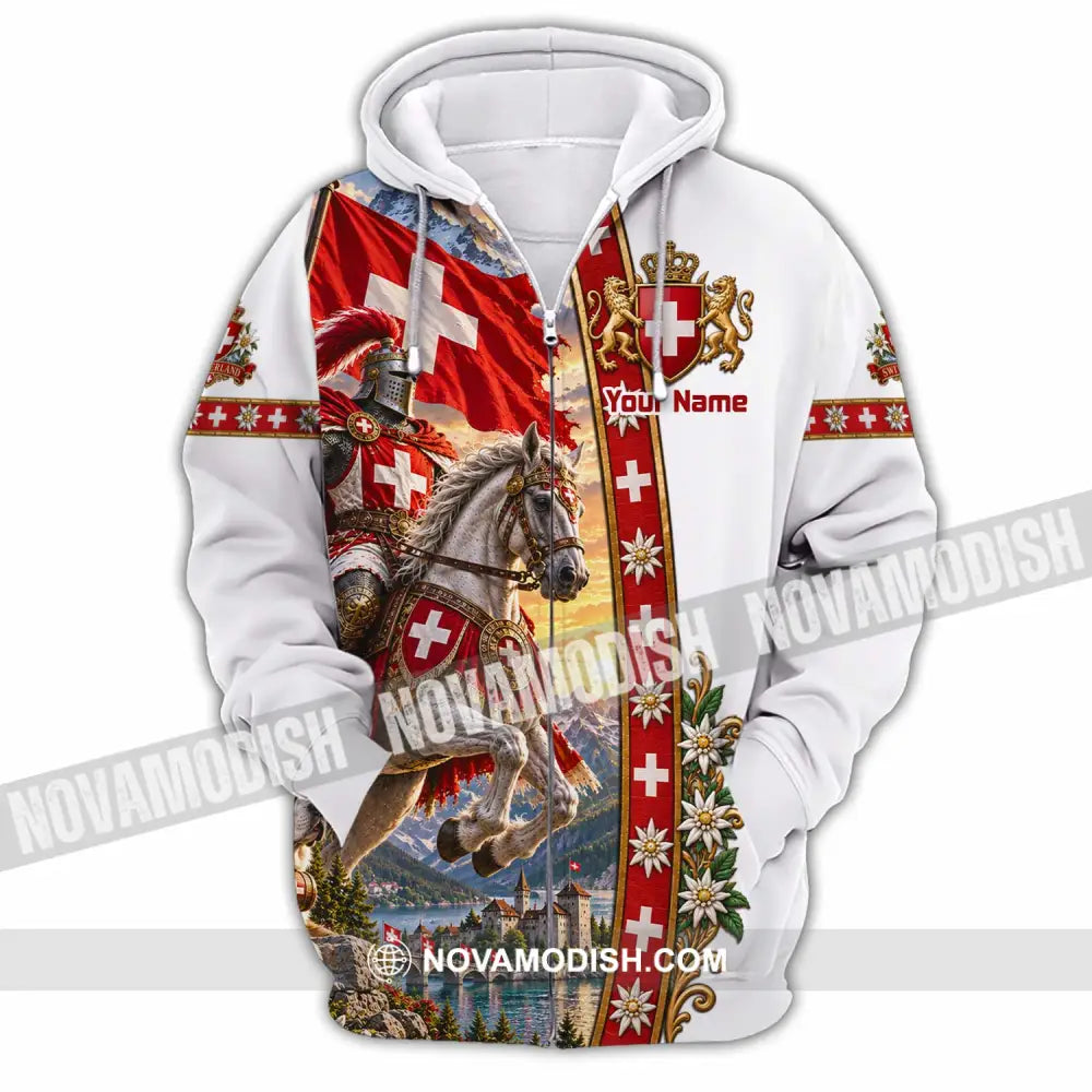 Unisex Shirt - Custom Switzerland Shirt - Zipper Hoodie / S - T-shirt