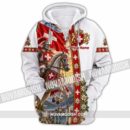 Unisex Shirt - Custom Switzerland Shirt - Zipper Hoodie / S - T-shirt