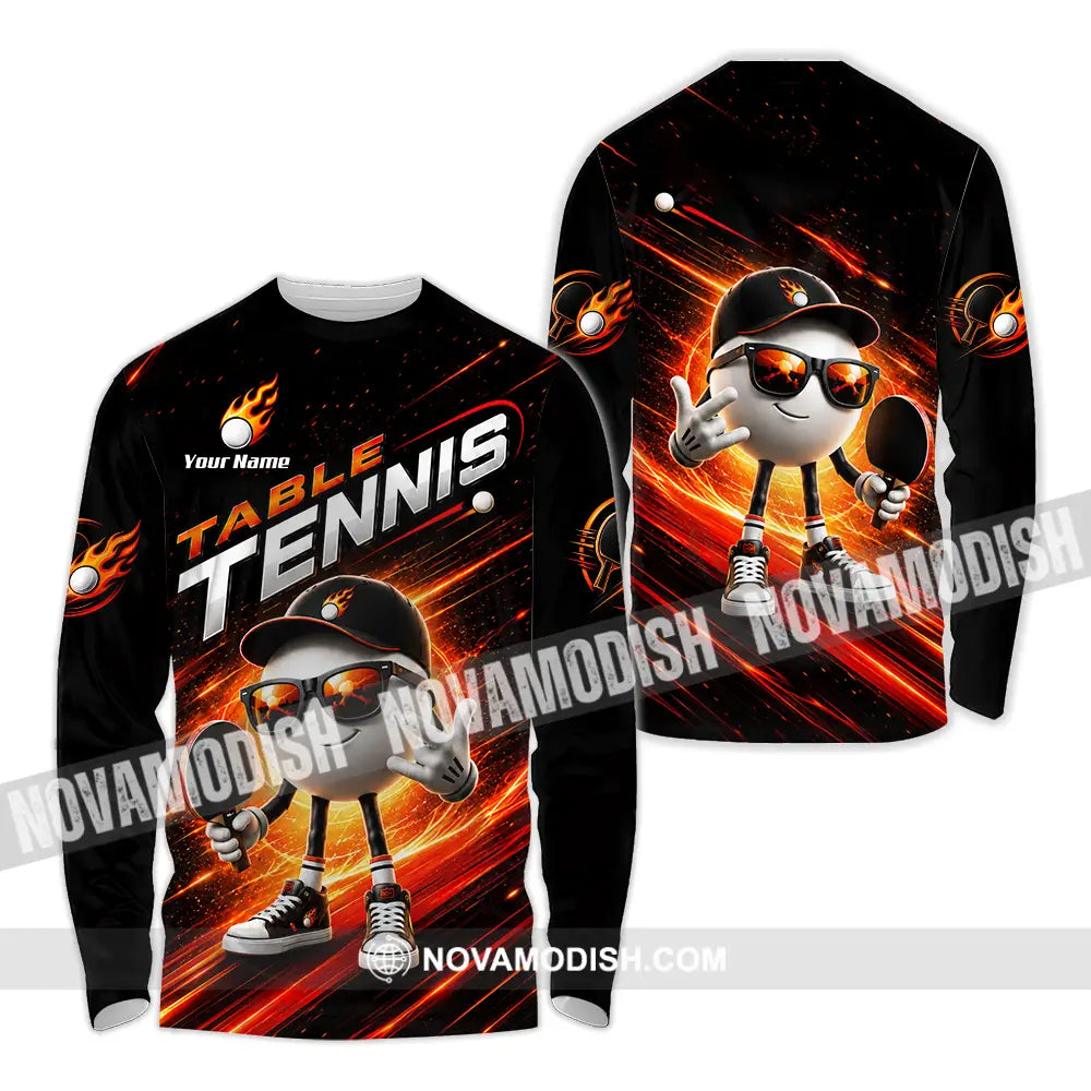 Unisex Shirt - Custom Table Tennis Shirt - Long Sleeve Shirt / S - T-shirt