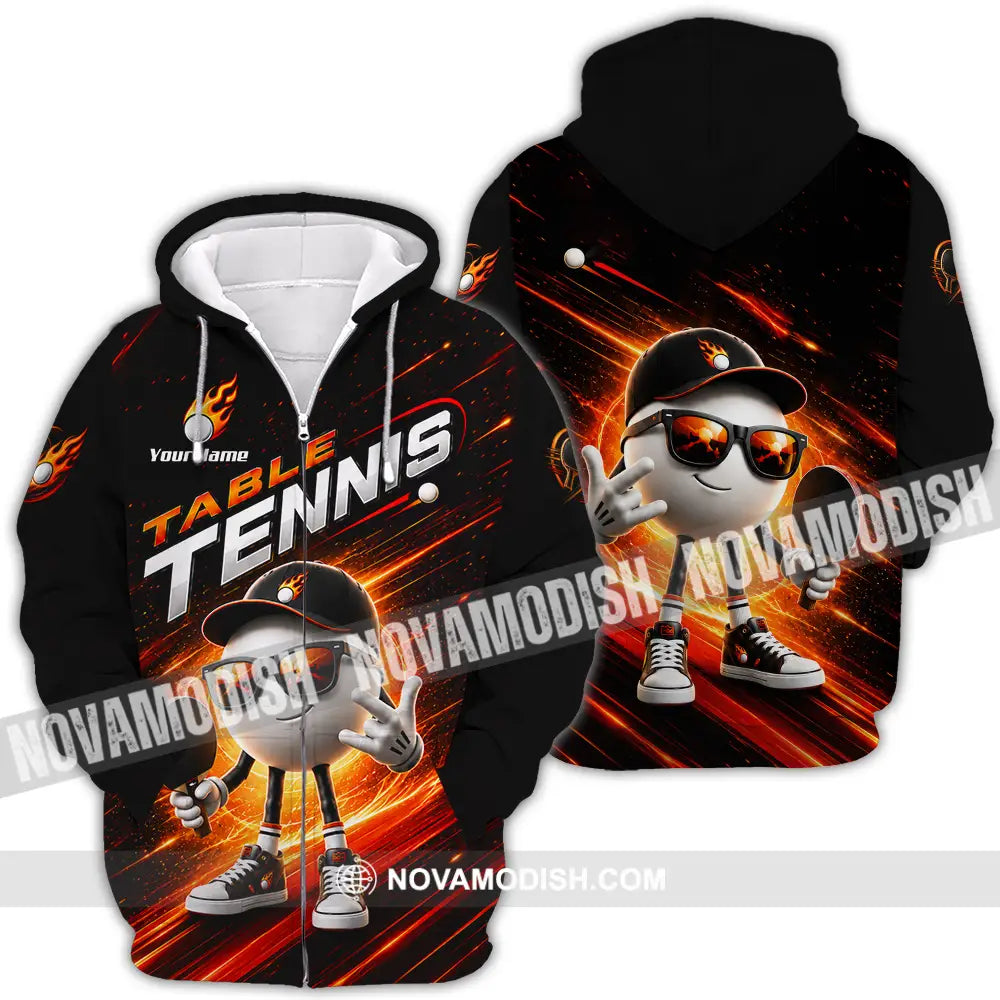 Unisex Shirt - Custom Table Tennis Shirt - Zipper Hoodie / S - T-shirt