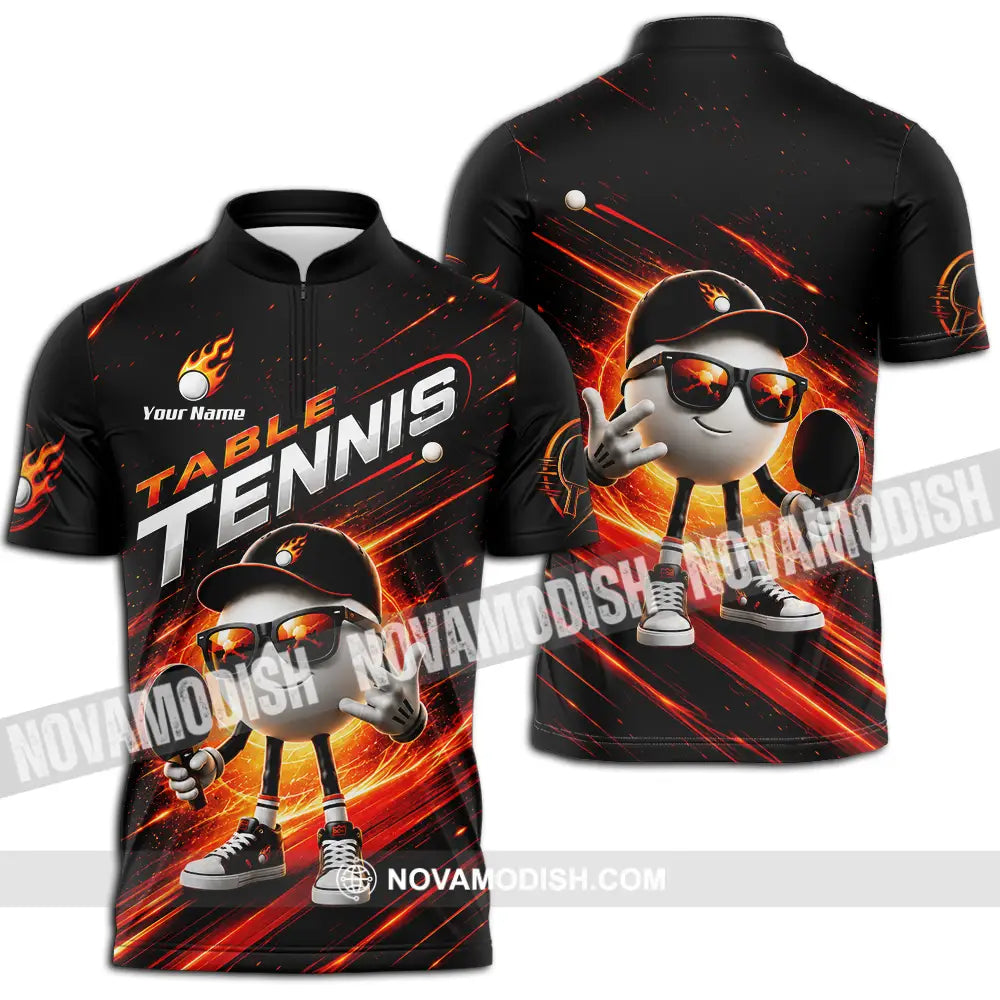 Unisex Shirt - Custom Table Tennis Shirt - Zipper Polo Shirt / S - T-shirt