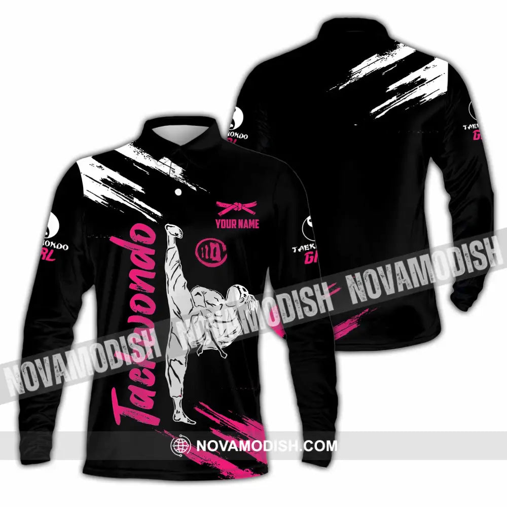 Unisex Shirt - Custom Taekwondo 3D Shirt Long Sleeve Polo / S T-shirt