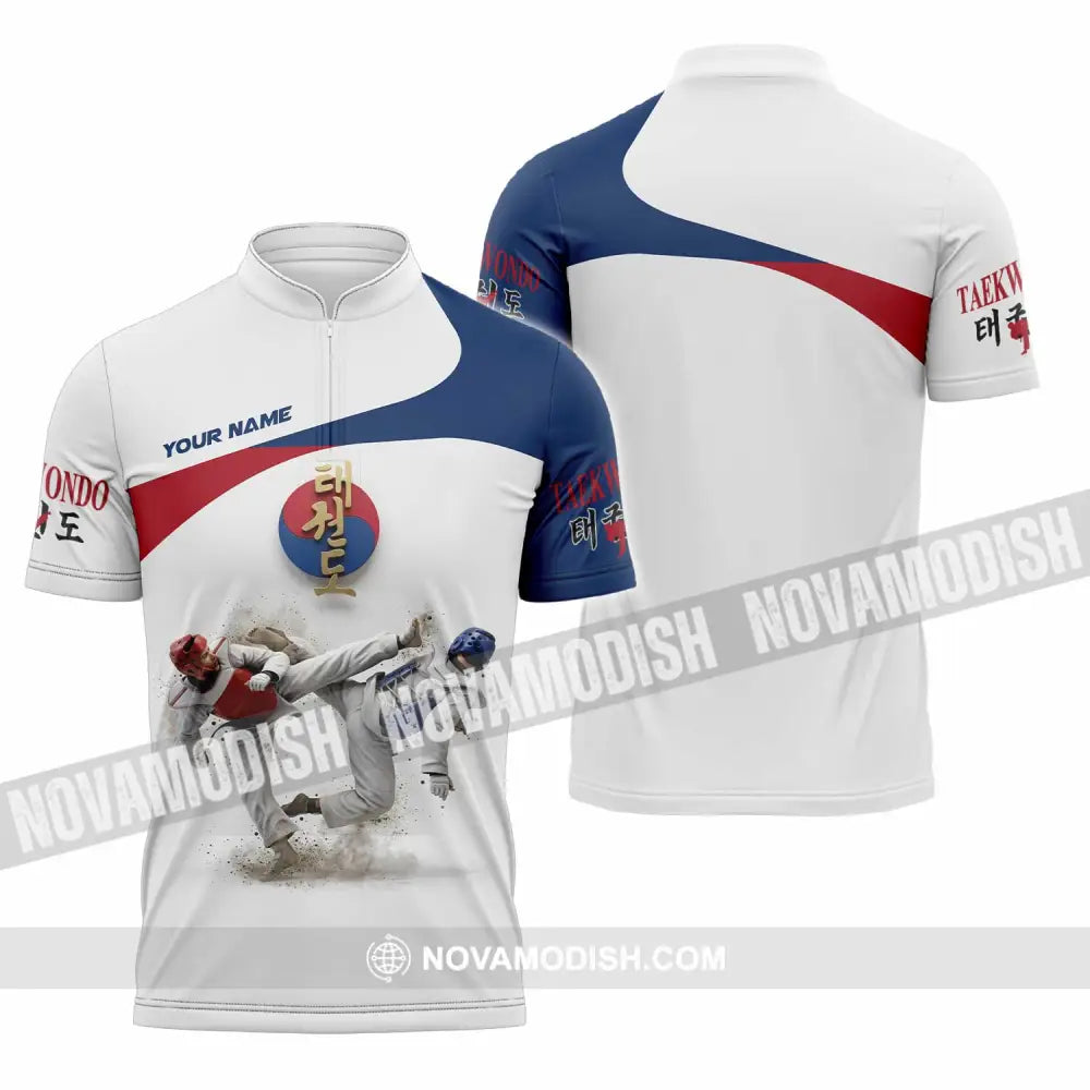 Unisex Shirt - Custom Taekwondo Shirt - Zipper Polo Shirt / S - T-shirt
