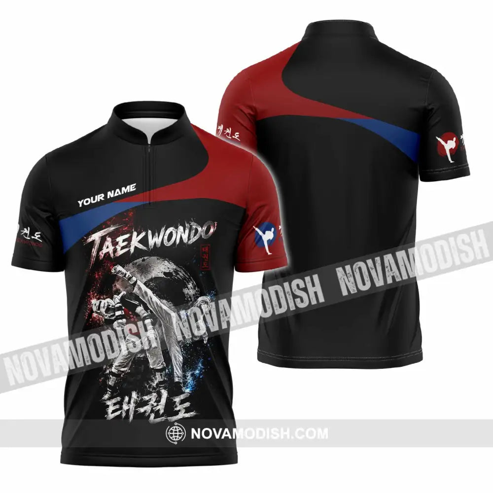 Unisex Shirt - Custom Taekwondo Shirt - Zipper Polo Shirt / S - T-shirt