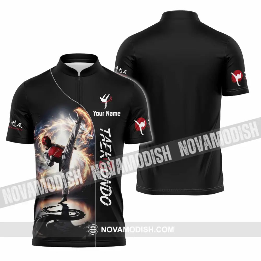 Unisex Shirt - Custom Taekwondo Shirt - Zipper Polo Shirt / S - T-shirt