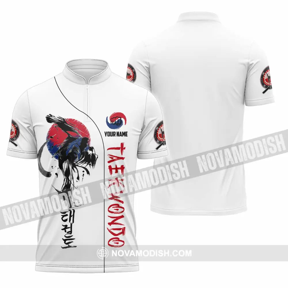 Unisex Shirt - Custom Taekwondo Shirt Zipper Polo Shirt / S T-shirt