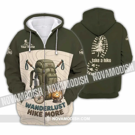 Unisex Shirt - Custom Take A Hike Wanderlust Hike More Shirt - Zipper Hoodie / S - T-shirt