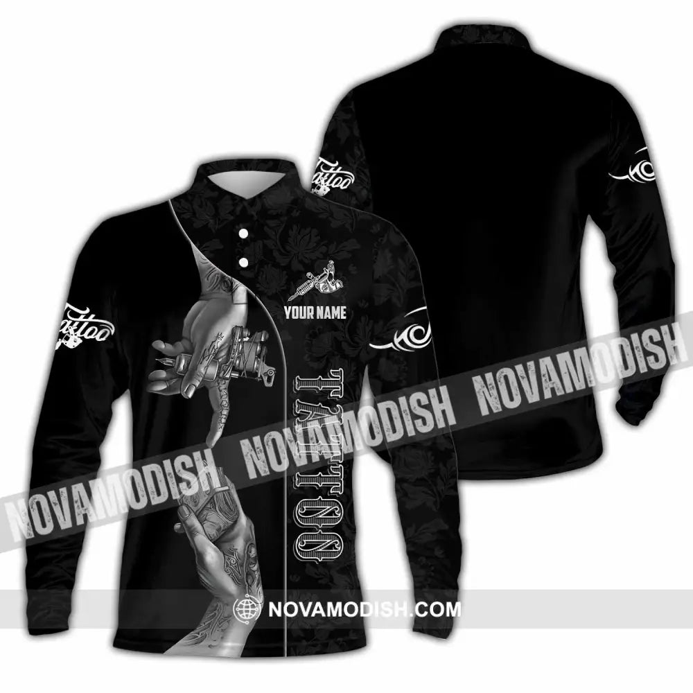 Unisex Shirt - Custom Tattoo Shirt Long Sleeve Polo / S T-shirt
