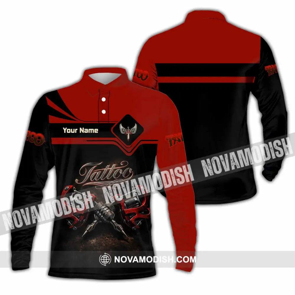 Unisex Shirt - Custom Tattoo Shirt - Long Sleeve Polo / S - T-shirt