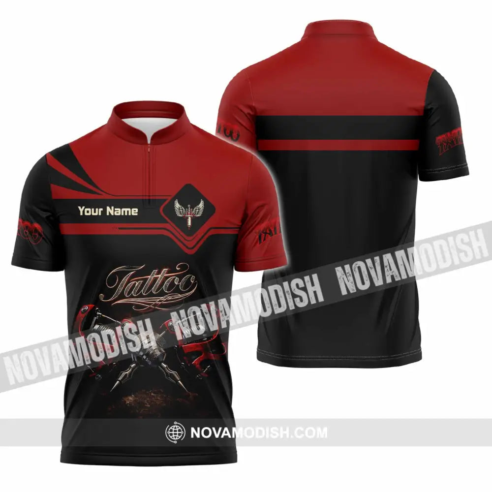Unisex Shirt - Custom Tattoo Shirt - Zipper Polo Shirt / S - T-shirt