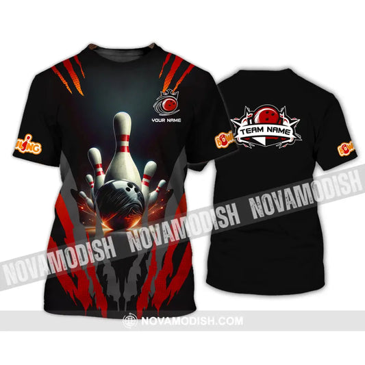 Unisex Shirt Custom Team Name Bowling For Clubs Gift T-Shirt / S