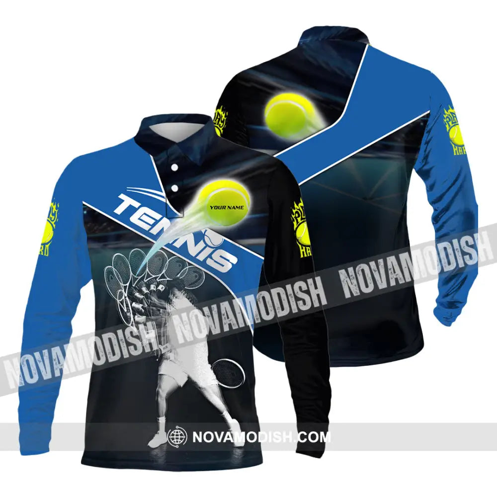 Unisex Shirt - Custom Tennis 3D Shirt Long Sleeve Polo / S T-shirt