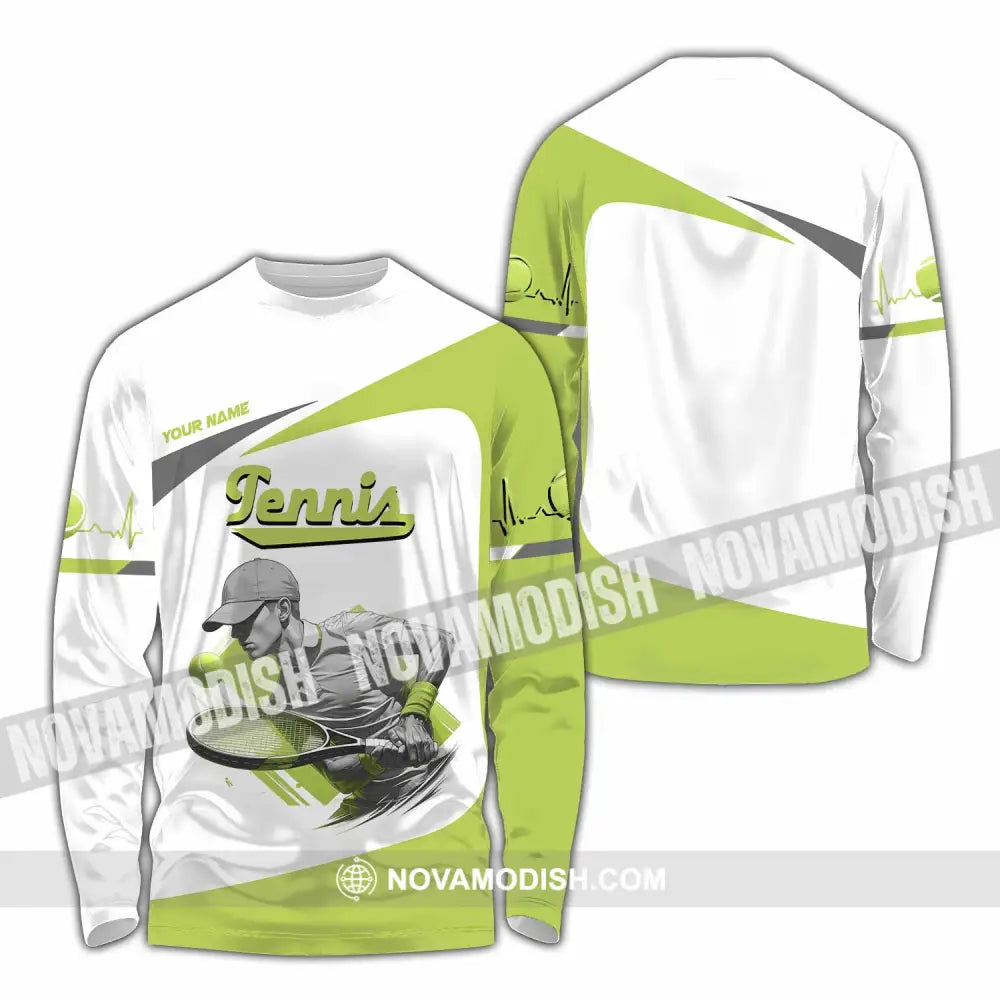 Unisex Shirt - Custom Tennis 3D Shirt Long Sleeve Shirt / S T-shirt