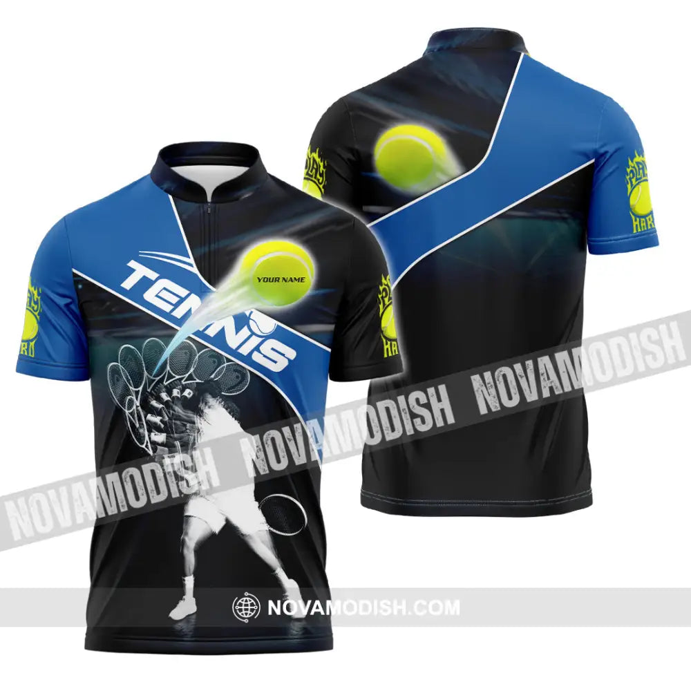 Unisex Shirt - Custom Tennis 3D Shirt Zipper Polo Shirt / S T-shirt