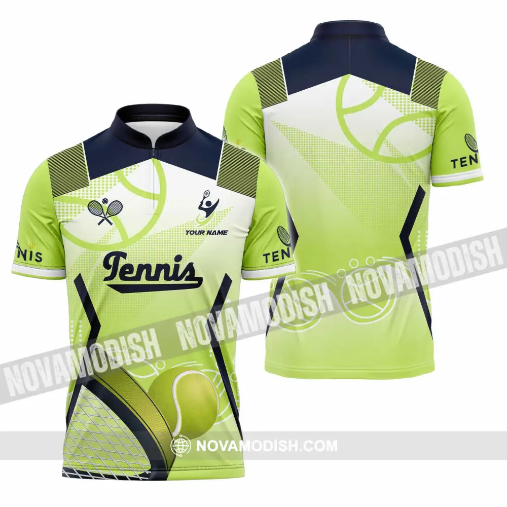 Unisex Shirt - Custom Tennis 3D Shirt Zipper Polo Shirt / S T-shirt