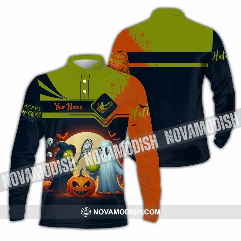 Unisex Shirt - Custom Tennis Halloween Shirt Long Sleeve Polo / S T-shirt