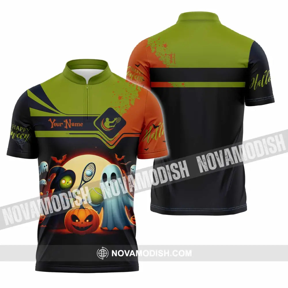 Unisex Shirt - Custom Tennis Halloween Shirt Zipper Polo Shirt / S T-shirt